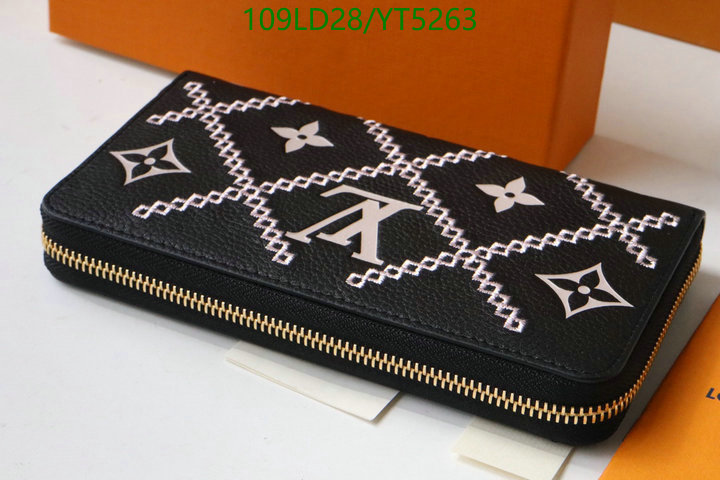 LV Bags-(Mirror)-Wallet-,Code: YT5263,$: 109USD