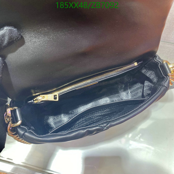 Prada Bag-(Mirror)-Diagonal-,Code: ZB7092,$: 185USD