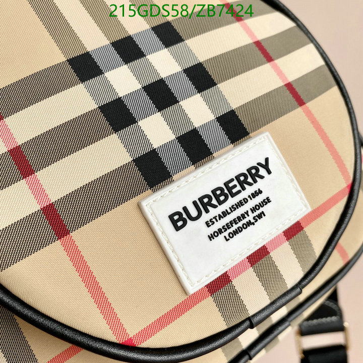 Burberry Bag-(Mirror)-Diagonal-,Code: ZB7424,$: 215USD