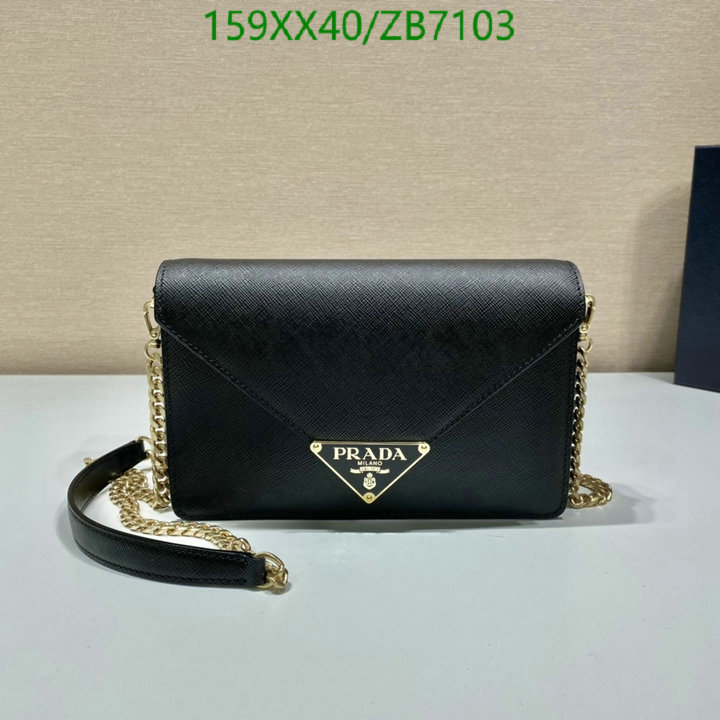 Prada Bag-(Mirror)-Diagonal-,Code: ZB7103,$: 205USD