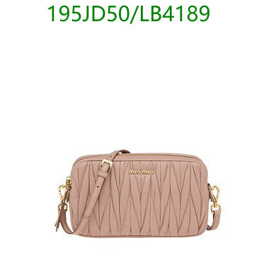 Miu Miu Bag-(Mirror)-Diagonal-,Code: LB4189,$: 195USD