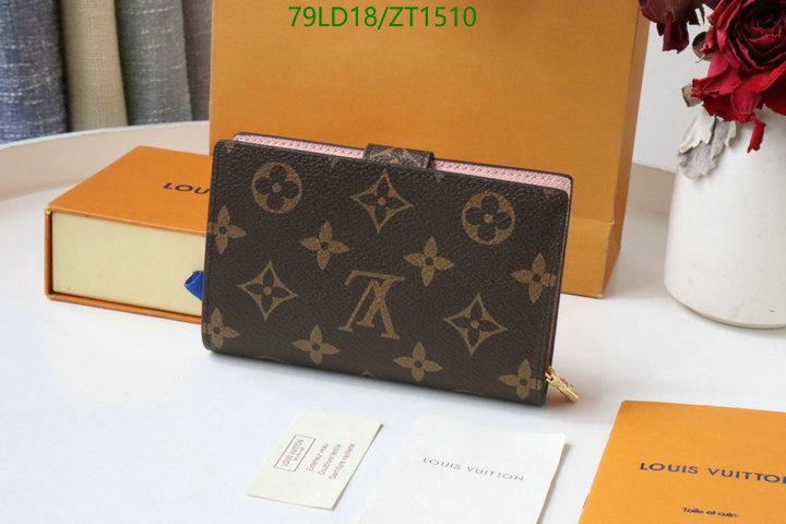 LV Bags-(Mirror)-Wallet-,Code: ZT1510,$: 79USD