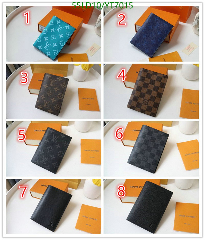 LV Bags-(Mirror)-Wallet-,Code: YT7015,$: 55USD