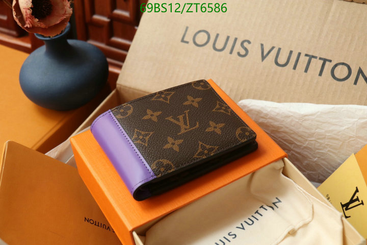 LV Bags-(Mirror)-Wallet-,Code: ZT6586,$: 69USD