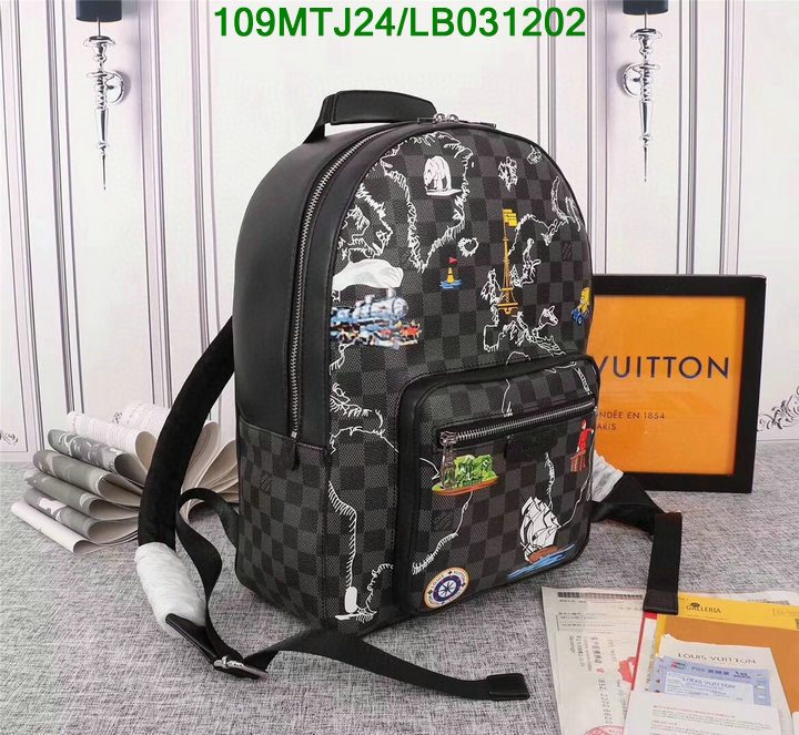 LV Bags-(4A)-Backpack-,Code: LB031202,$: 109USD