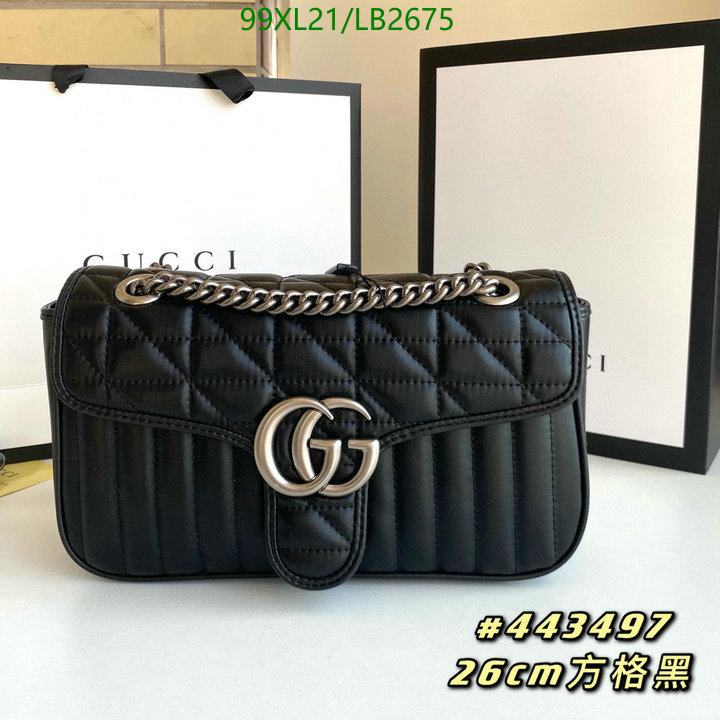 Gucci Bag-(4A)-Marmont,Code: LB2675,$: 99USD