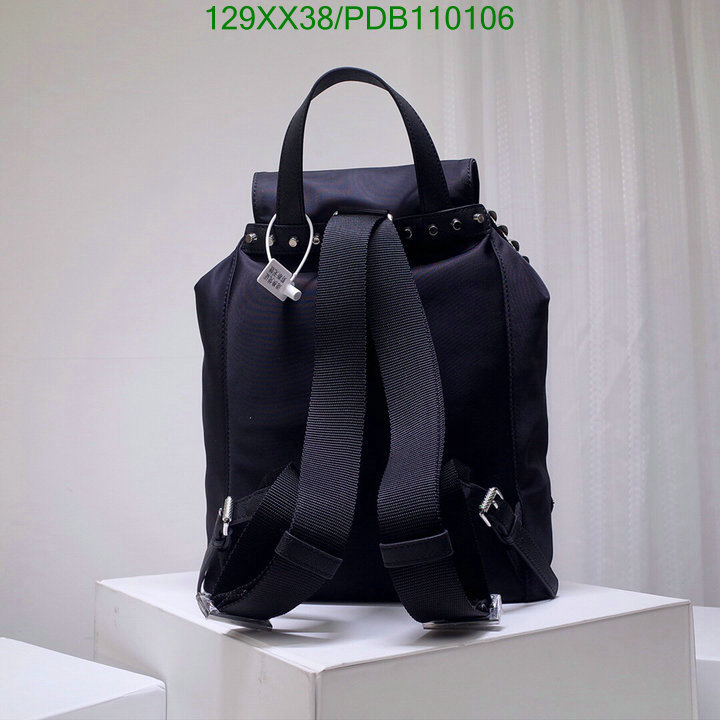 Prada Bag-(Mirror)-Backpack-,Code: PDB110106,$:129USD