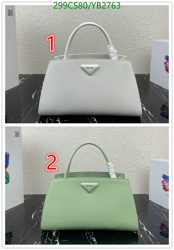 Prada Bag-(Mirror)-Handbag-,Code: YB2763,$: 299USD