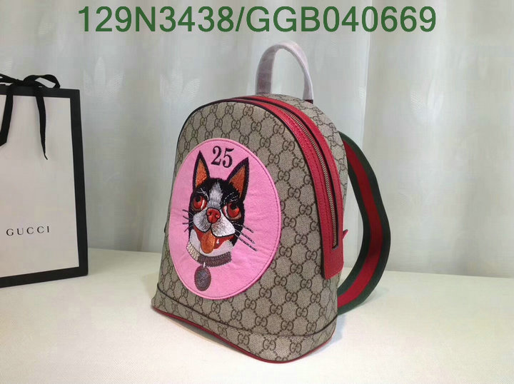 Gucci Bag-(Mirror)-Backpack-,Code:GGB040669,$: 129USD