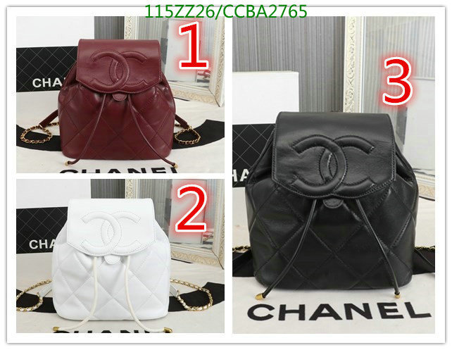 Chanel Bags ( 4A )-Backpack-,Code: CCBA2765,$: 115USD