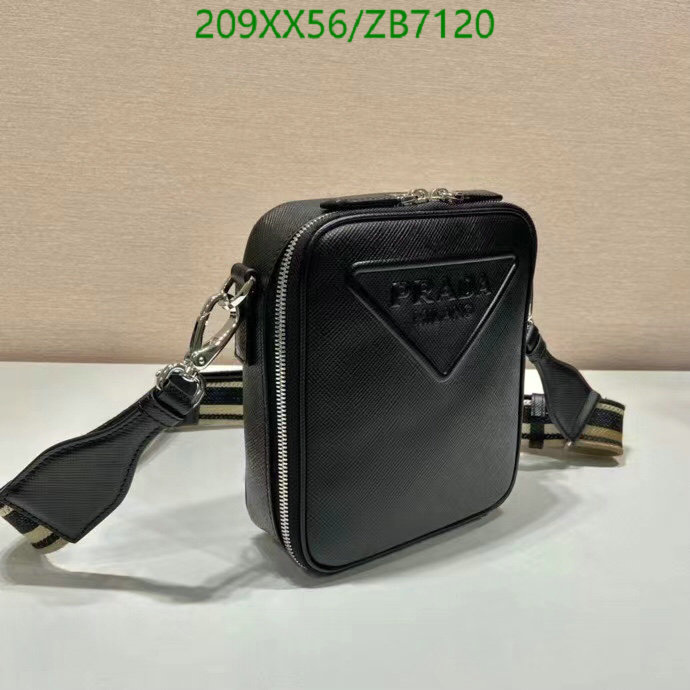 Prada Bag-(Mirror)-Diagonal-,Code: ZB7120,$: 209USD