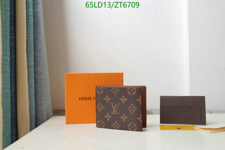 LV Bags-(Mirror)-Wallet-,Code: ZT6709,$: 65USD