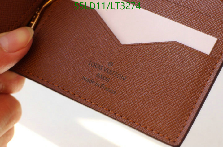 LV Bags-(Mirror)-Wallet-,Code: LT3274,$: 55USD