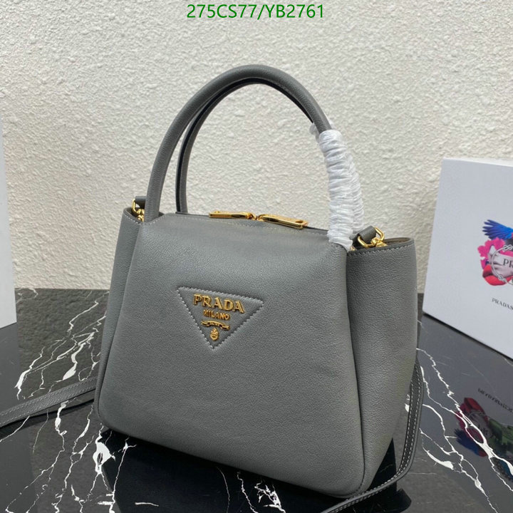 Prada Bag-(Mirror)-Handbag-,Code: YB2761,$: 275USD