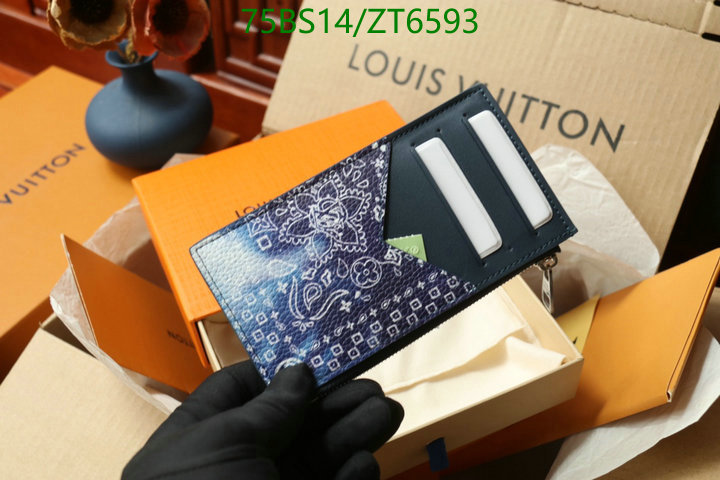 LV Bags-(Mirror)-Wallet-,Code: ZT6593,$: 75USD