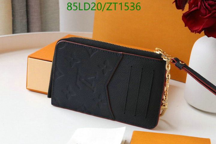 LV Bags-(Mirror)-Wallet-,Code: ZT1536,$: 85USD