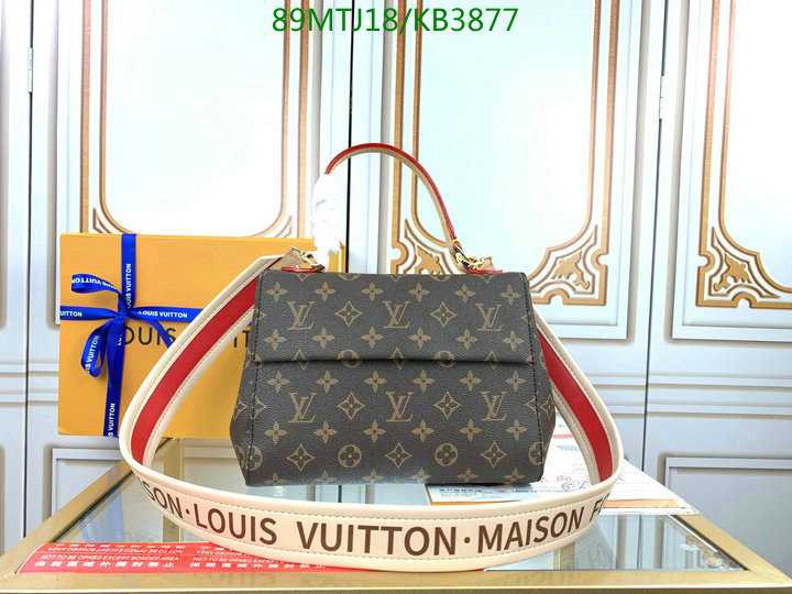 LV Bags-(4A)-Handbag Collection-,Code: KB3877,$: 89USD