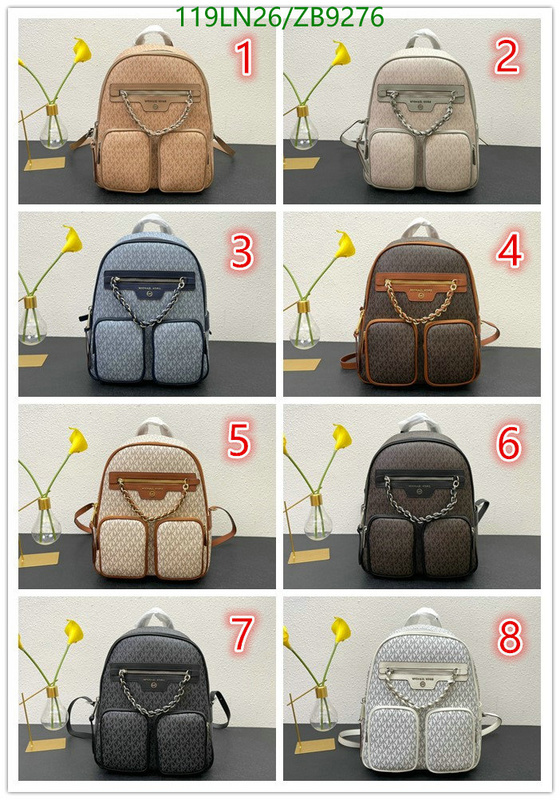 Michael Kors Bag-(4A)-Backpack-,Code: ZB9276,$: 119USD