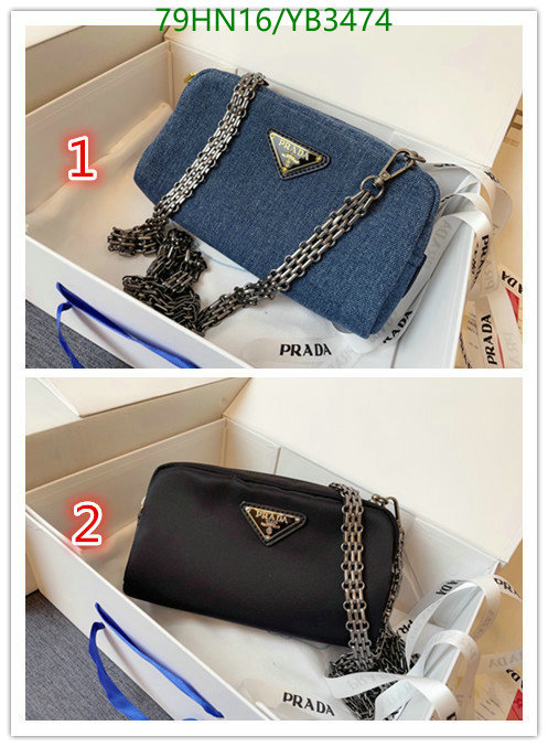 Prada Bag-(4A)-Diagonal-,Code: YB3474,$: 79USD