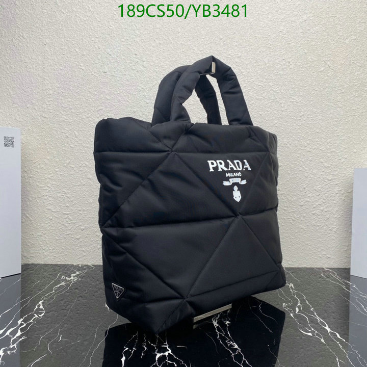 Prada Bag-(Mirror)-Handbag-,Code: YB3481,$: 189USD