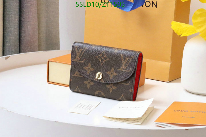 LV Bags-(Mirror)-Wallet-,Code: ZT1505,$: 55USD