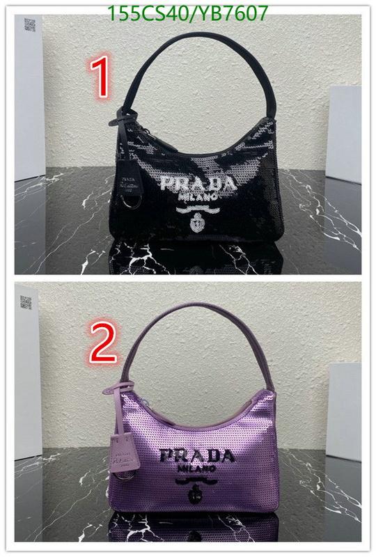 Prada Bag-(Mirror)-Re-Edition 2000,Code: YB7607,$: 155USD