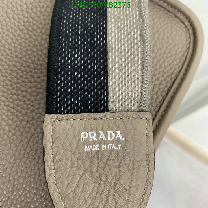 Prada Bag-(Mirror)-Diagonal-,Code: ZB2376,$: 255USD