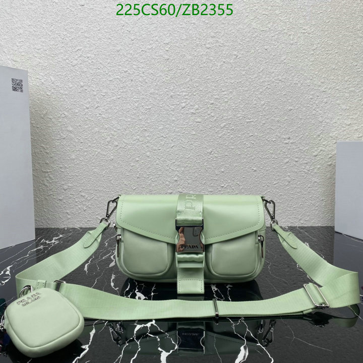 Prada Bag-(Mirror)-Diagonal-,Code: ZB2355,$: 225USD