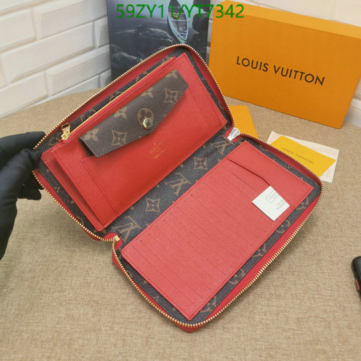 LV Bags-(4A)-Wallet-,Code: YT7342,$: 59USD