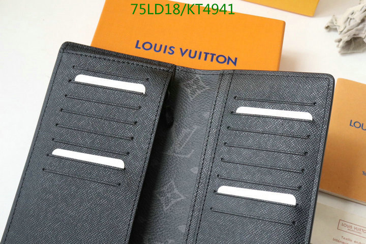 LV Bags-(Mirror)-Wallet-,Code: KT4941,$: 75USD