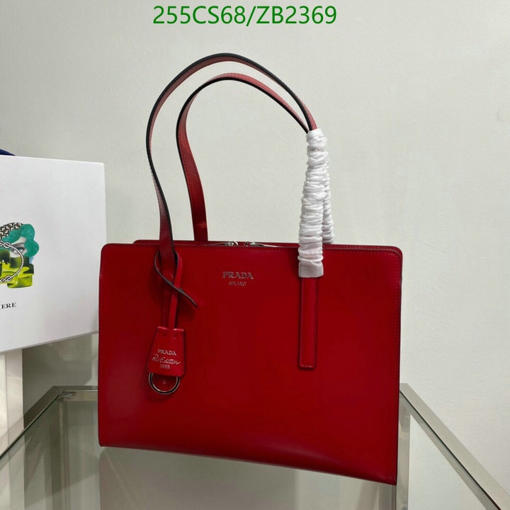 Prada Bag-(Mirror)-Handbag-,Code: ZB2369,$: 255USD