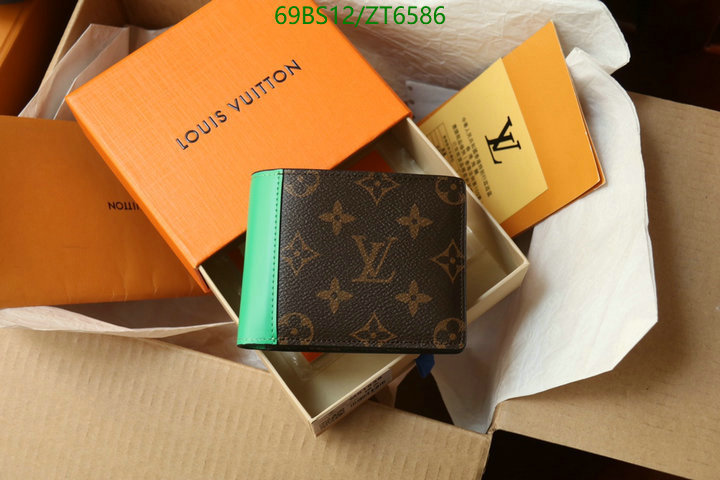 LV Bags-(Mirror)-Wallet-,Code: ZT6586,$: 69USD