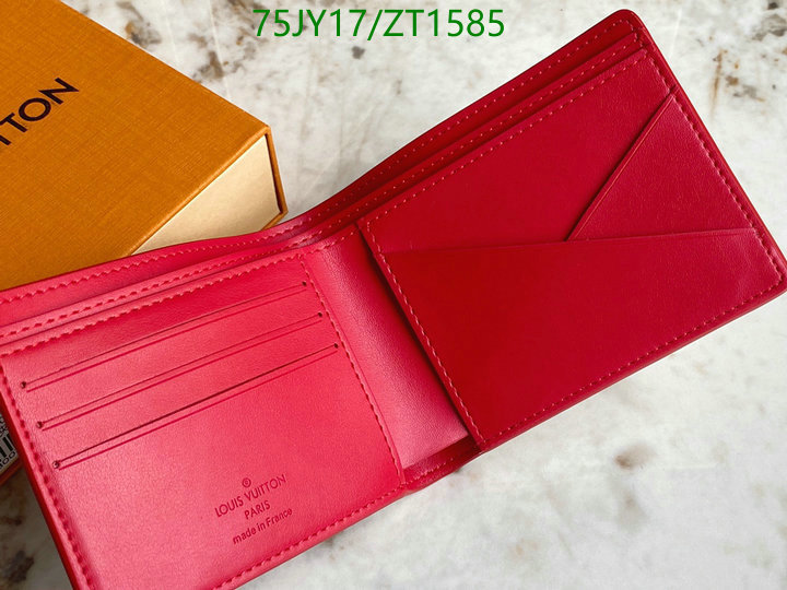 LV Bags-(Mirror)-Wallet-,Code: ZT1585,$: 75USD