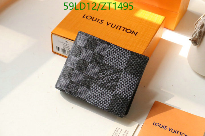 LV Bags-(Mirror)-Wallet-,Code: ZT1495,$: 59USD