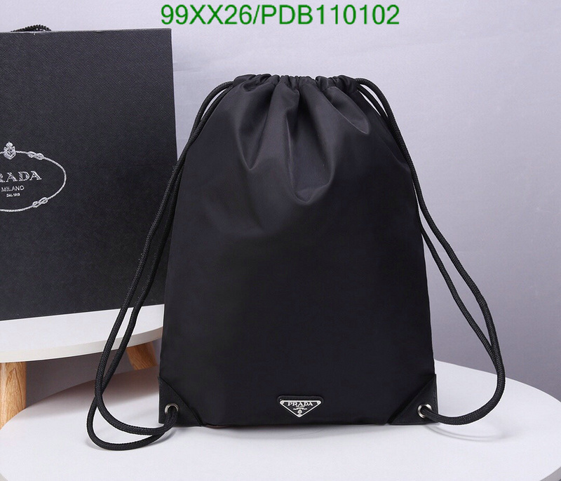 Prada Bag-(Mirror)-Backpack-,Code: PDB110102,$:95USD