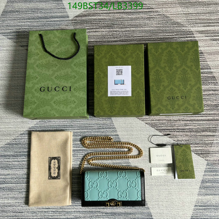 Gucci Bag-(Mirror)-Diagonal-,Code: LB3399,$: 149USD