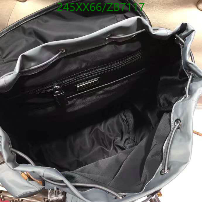 Prada Bag-(Mirror)-Backpack-,Code: ZB7117,$: 245USD