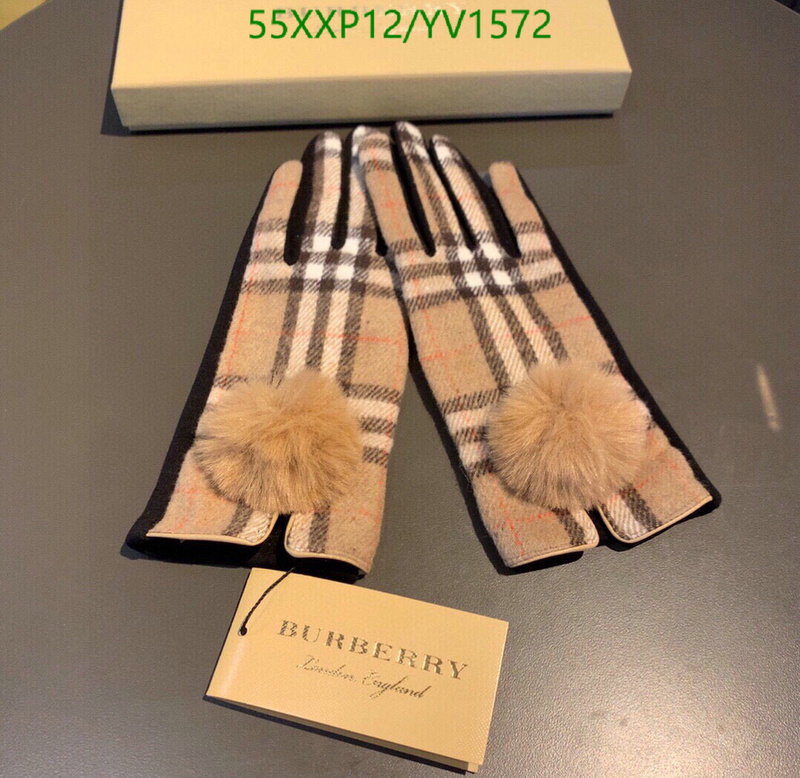 Gloves-Burberry, Code: YV1572,$: 55USD