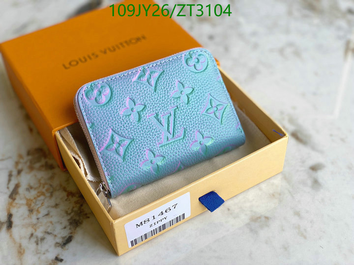 LV Bags-(Mirror)-Wallet-,Code: ZT3104,$: 109USD