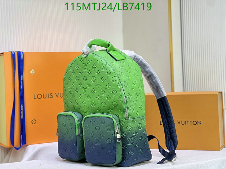 LV Bags-(4A)-Backpack-,Code: LB7419,$: 115USD