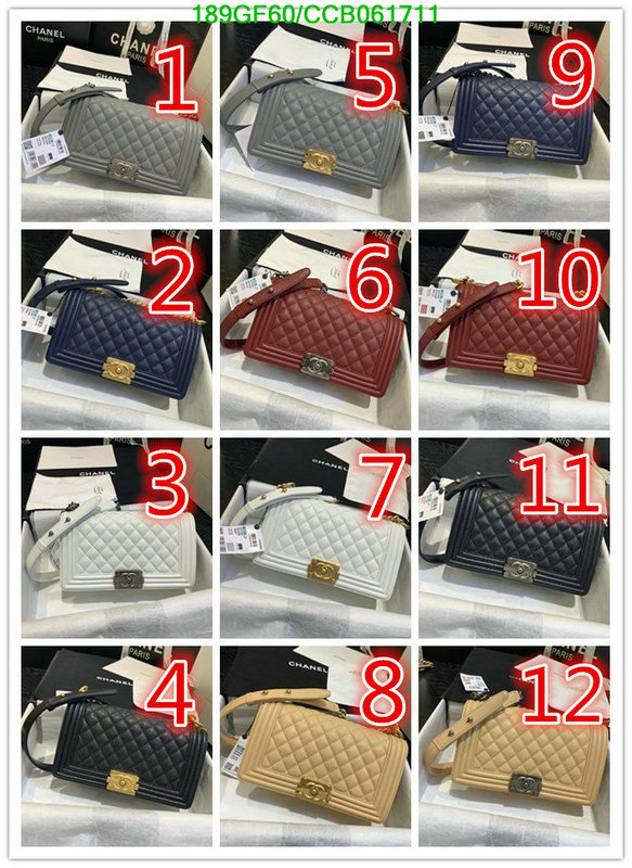 Chanel Bags -(Mirror)-Le Boy,Code: CCB061711,$: 189USD