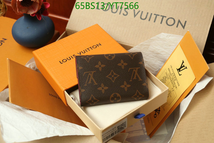 LV Bags-(Mirror)-Wallet-,Code: YT7566,$: 65USD