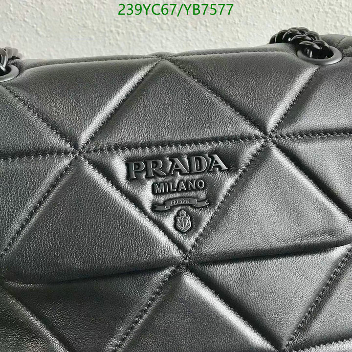 Prada Bag-(Mirror)-Diagonal-,Code: YB7577,$: 239USD