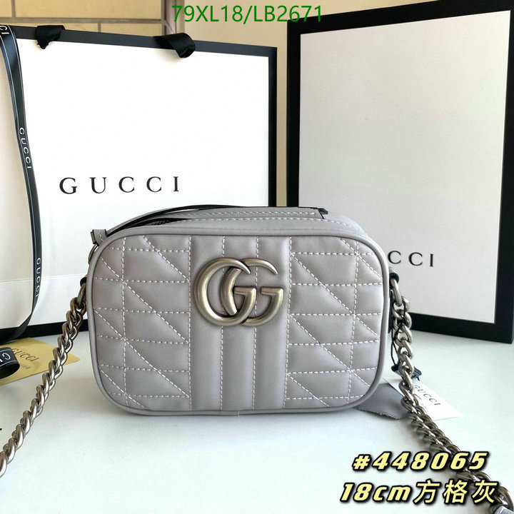 Gucci Bag-(4A)-Marmont,Code: LB2671,$: 79USD