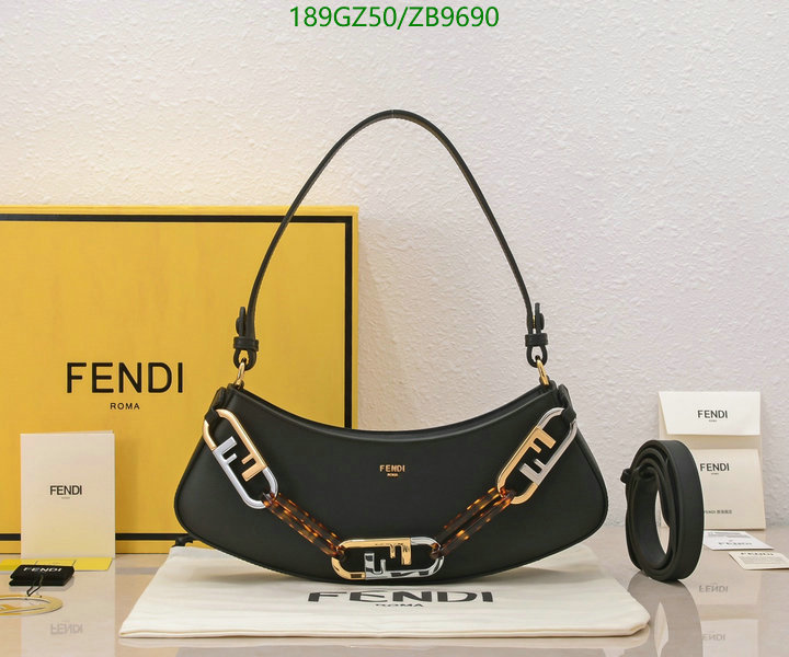 Fendi Bag-(Mirror)-Handbag-,Code: ZB9690,$: 189USD