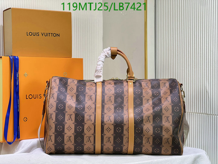 LV Bags-(4A)-Keepall BandouliRe 45-50-,Code: LB7421,$: 119USD