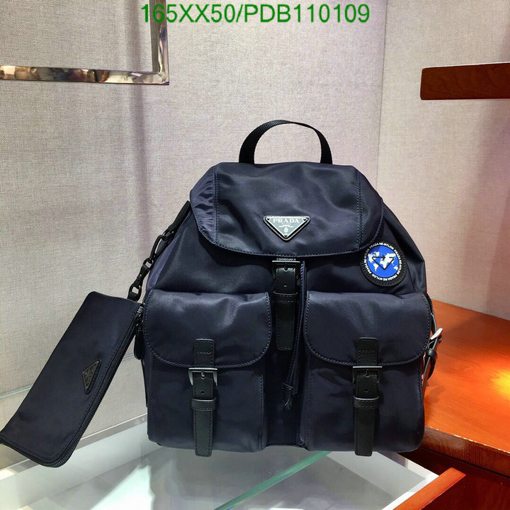 Prada Bag-(Mirror)-Backpack-,Code: PDB110109,$:165USD