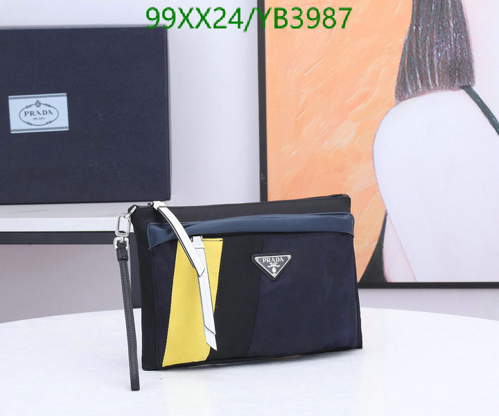 Prada Bag-(Mirror)-Clutch-,Code: YB3987,$: 99USD