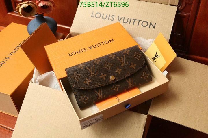 LV Bags-(Mirror)-Wallet-,Code: ZT6596,$: 75USD