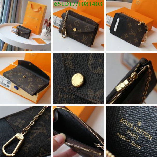 LV Bags-(Mirror)-Wallet-,Code: T081403,$: 65USD